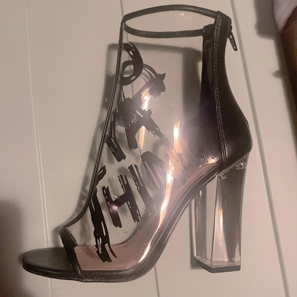 Aldo heels clear black